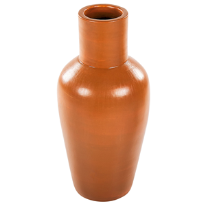 BELIANI Decoratieve vaas terracotta oranje 37 cm KARFI