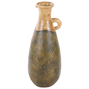 BELIANI Decoratieve vaas groen/goud terracotta 50 cm MORANEJA