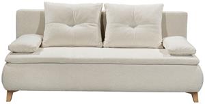 Ed Exciting Design Schlafsofa Magnus, mit Bettfunktion und Bettkasten, sowie Rücken- und Armlehnkissen