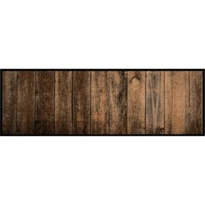 Hanse Home Küchenläufer Wood, rechteckig, 5 mm Höhe, Kurzflor, Läufer, Flur, Waschbar, Rutschfest, Holz Design