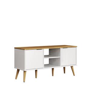 ebuy24 TV-Bank Paterno TV Tisch weiß,honig.