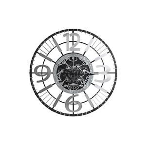 Wanduhr Dkd Home Decor Silberfarben Schwarz Eisen (80 X 7 X 80 Cm)