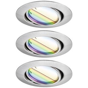 Paulmann 92467 LED-inbouwlamp Set van 3 stuks LED 14.7 W IJzer (geborsteld)