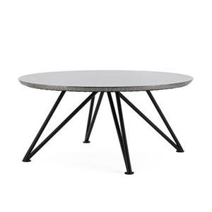 FURNILUX  Salontafel - Geborsteld zilver aluminium 92 x 92 cm