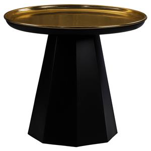 WOMO-Design Bijzettafel 45x45x50 Cm Zwart/goud Ijzer En Metaal 