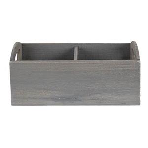 Clayre & Eef Brievenhouder 30x15x13 cm Grijs Hout Rechthoek Postbakje