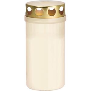 Trend Candles 1x Witte Grafkaars/gedenklicht Met Deksel 6 X 12,6 Cm 2 Dagen tompkaarsen