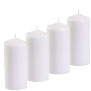 Conpax Candles 4x Stompkaarsen Wit 10 Cm tompkaarsen