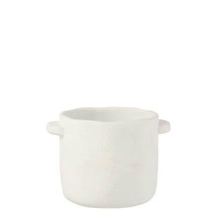 J-Line Pot Gustave Cement Wit Large