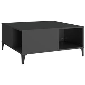 VidaXL Salontafel 80x80x36,5 Cm Bewerkt Hout Zwart