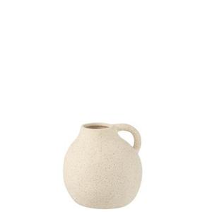 J-Line Vaas Kruik Keramiek Beige Small - 15 cm hoog