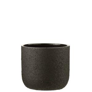 J-Line Bloempot Ruw Keramiek Zwart X-Large