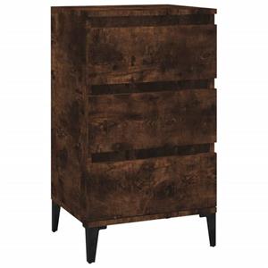VidaXL Nachtkastje 40x35x70 cm bewerkt hout gerookt eikenkleurig