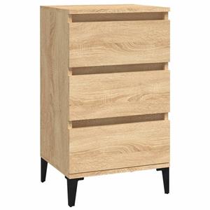 vidaXL Nachtkastje 40x35x70 cm bewerkt hout sonoma eikenkleurig