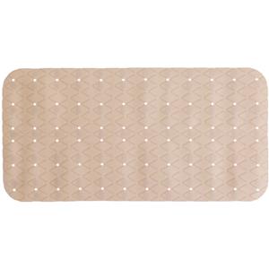 5Five Douche/bad anti-slip mat badkamer - pvc - beige - 70 x 35 cm - rechthoek - Badmatjes