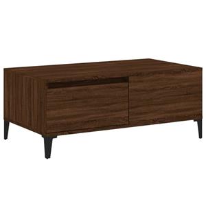 VidaXL Salontafel 90x50x36,5 cm bewerkt hout bruineikenkleurig