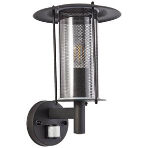 Brilliant Zwarte buitenlamp Detroit met sensor 96463/76