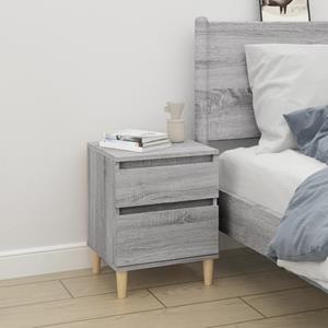 vidaXL Nachtkastjes 2 st 40x35x50 cm grijs sonoma eikenkleurig