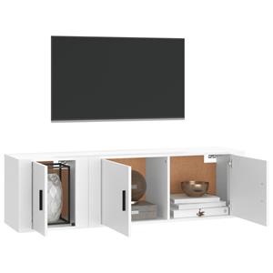 Vidaxl 2-tlg. Tv-schrank-set Weiß Holzwerkstoff