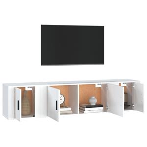 Vidaxl 3-tlg. Tv-schrank-set Weiß Holzwerkstoff