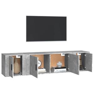 Vidaxl 3-tlg. Tv-schrank-set Betongrau Holzwerkstoff
