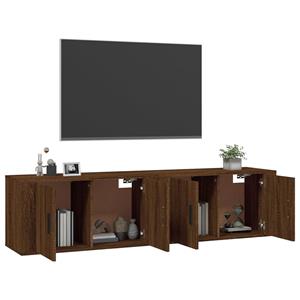 vidaXL TV-Schrank TV-Wandschränke 2 Stk. Braun Eichen-Optik 80x34,5x40 cm (2-St)