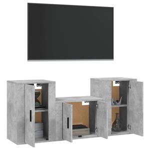 Vidaxl - Ensemble de meubles tv 3 pcs Gris béton Bois d'ingénierie