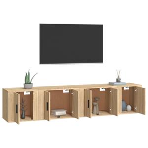 Vidaxl 4-tlg. Tv-schrank-set Sonoma-eiche Holzwerkstoff