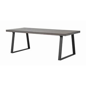 Rowico Home Brooklyn verlengbare eettafel donker eiken - zwart metalen onderstel - 220 x 95 cm