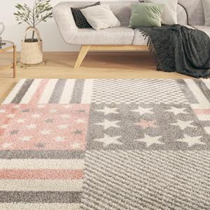 Vidaxl Kinderteppich 160x230 Cm Sternenmuster Rosa