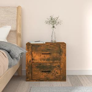 vidaXL Nachtkastje wandgemonteerd 50x36x47 cm gerookt eikenkleurig