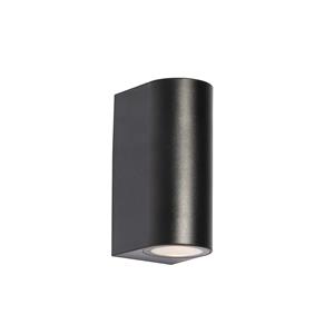 QAZQA Wandlamp buiten baleno - Zwart - Modern - L 6.8cm