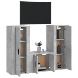 Vidaxl - Ensemble de meubles tv 3 pcs Gris béton Bois d'ingénierie