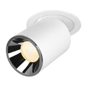 SLV LED Deckeneinbauspot Numinos Projector L in Weiß und Chrom 25,4W 2200lm 3000K 20°