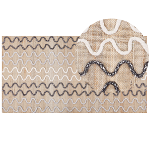 BELIANI Vloerkleed jute beige 80 x 150 cm SOGUT