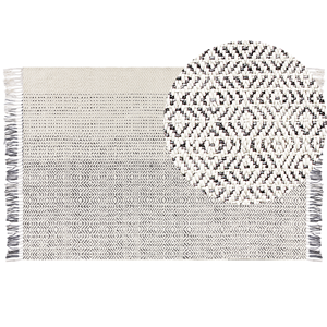 BELIANI Vloerkleed wol wit/grijs 160 x 230 cm OMERLI