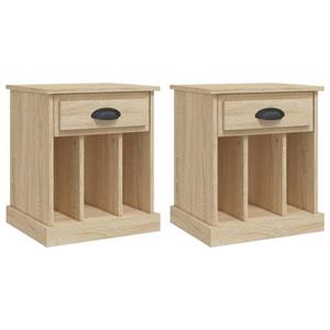 vidaXL Nachtkastjes 2 st 43x36x50 cm sonoma eikenkleurig