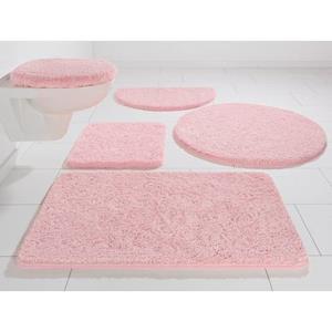 Kinzler Badematte Chaozhou , Höhe 20 mm, rutschhemmend beschichtet, fußbodenheizungsgeeignet, Polyester, 2-tlg. Hänge-WC Set, Badteppich, Uni Farben, rechteckig, rund & als 2-tlg. Set e