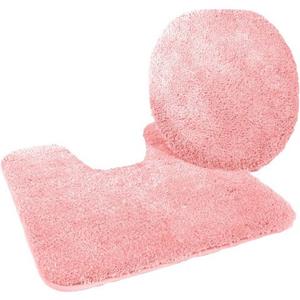 Kinzler Badematte Chaozhou , Höhe 20 mm, rutschhemmend beschichtet, fußbodenheizungsgeeignet, Polyester, 2-tlg. Stand-WC Set, Badteppich, Uni Farben, rechteckig, rund & als 2-tlg. Set erh&au