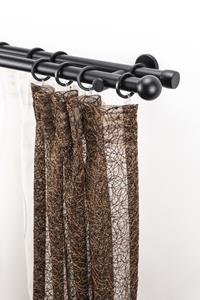Garesa Gardinenstange Gabi, 2 läufig-läufig, Fixmaß, Fixlänge 120, 160, 200 cm, mit Ringe und Haken