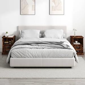 vidaXL Nachtkastjes 2 st 43x36x60 cm gerookt eikenkleurig