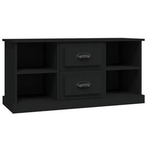 VidaXL Tv-meubel 99,5x35,5x48 cm bewerkt hout zwart