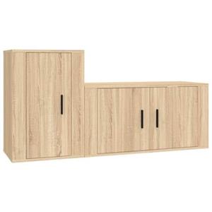 Vidaxl 2-tlg. Tv-schrank-set Sonoma-eiche Holzwerkstoff