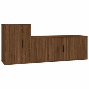 Vidaxl - 2-tlg. TV-Schrank-Set Braun Eichen-Optik Holzwerkstoff Braun