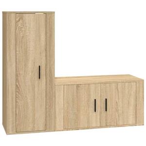 Vidaxl 2-tlg. Tv-schrank-set Sonoma-eiche Holzwerkstoff