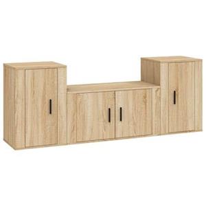 Vidaxl 3-tlg. Tv-schrank-set Sonoma-eiche Holzwerkstoff