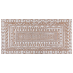 BELIANI Vloerkleed jute beige/wit 80 x 150 cm BAGLAR