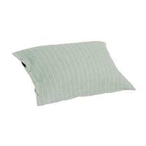 Yumeko kussensloop velvet flanel green|white stripe 50x60