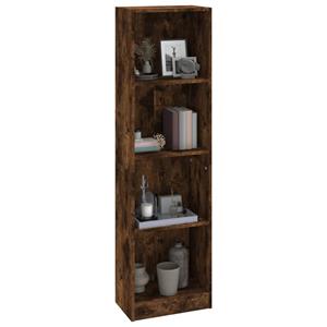 vidaXL Boekenkast 4-laags 40x24x143 cm bewerkt hout gerookt eikenkleur