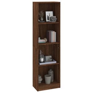 vidaXL Boekenkast met 4 schappen 40x24x143 cm bewerkt hout bruineiken